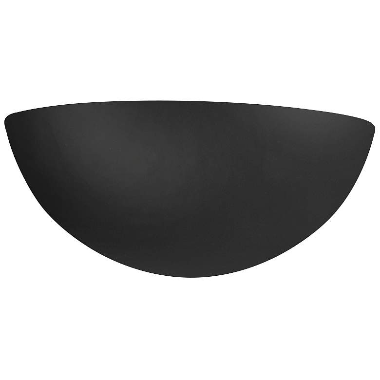 Image 1 Ambiance 4 1/2"H Carbon Black Gold Quarter Sphere Sconce