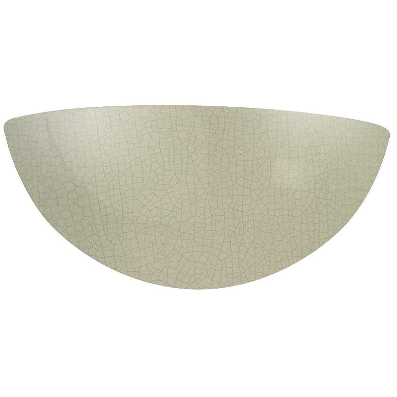 Image 1 Ambiance 4 1/2 inchH Celadon Crackle Quarter Sphere Wall Sconce