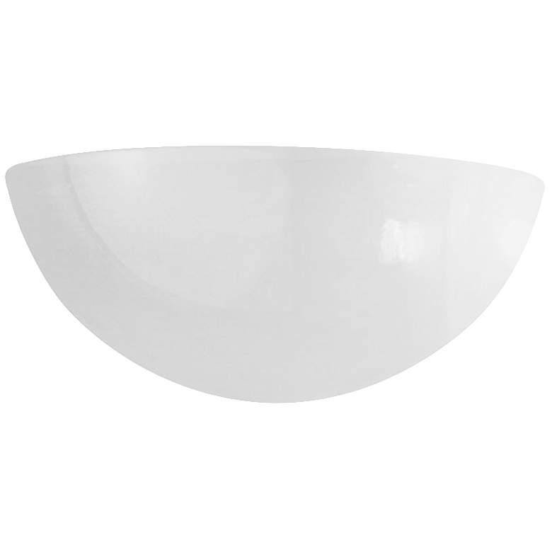 Image 1 Ambiance 4 1/2 inchH Gloss White Ceramic Quarter Sphere Sconce
