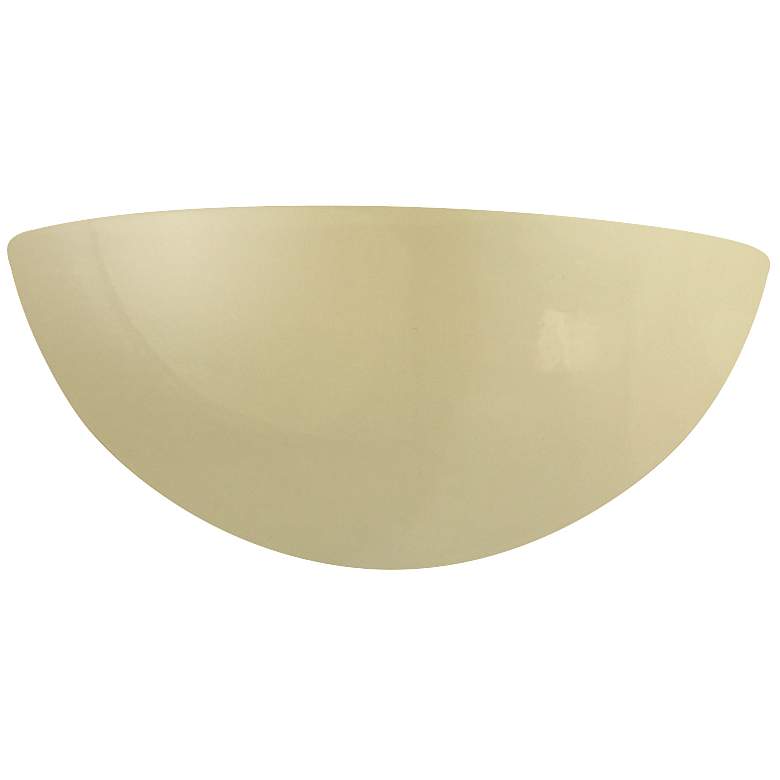Image 1 Ambiance 4 1/2 inchH Vanilla Gloss Quarter Sphere Wall Sconce