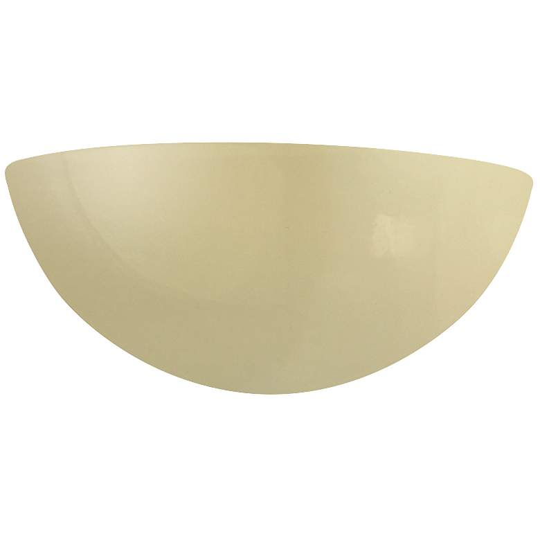 Image 1 Ambiance 4 1/2"H Vanilla Gloss Quarter Sphere Wall Sconce