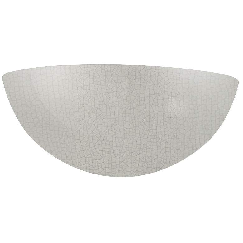 Image 1 Ambiance 4 1/2 inchH White Crackle Quarter Sphere Wall Sconce