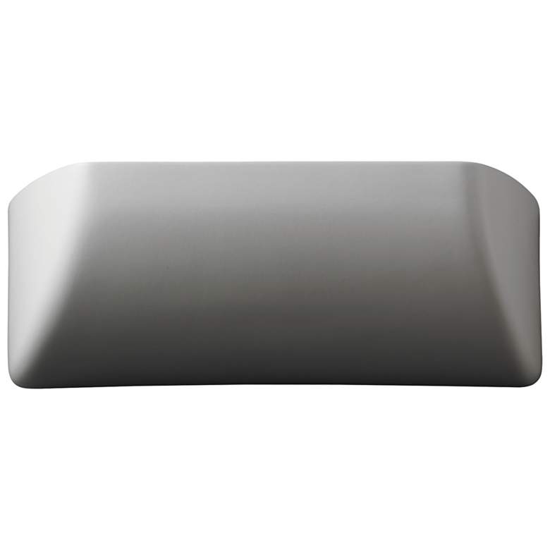 Image 1 Ambiance 4 1/4" High Matte White Ceramic Scoop Wall Sconce