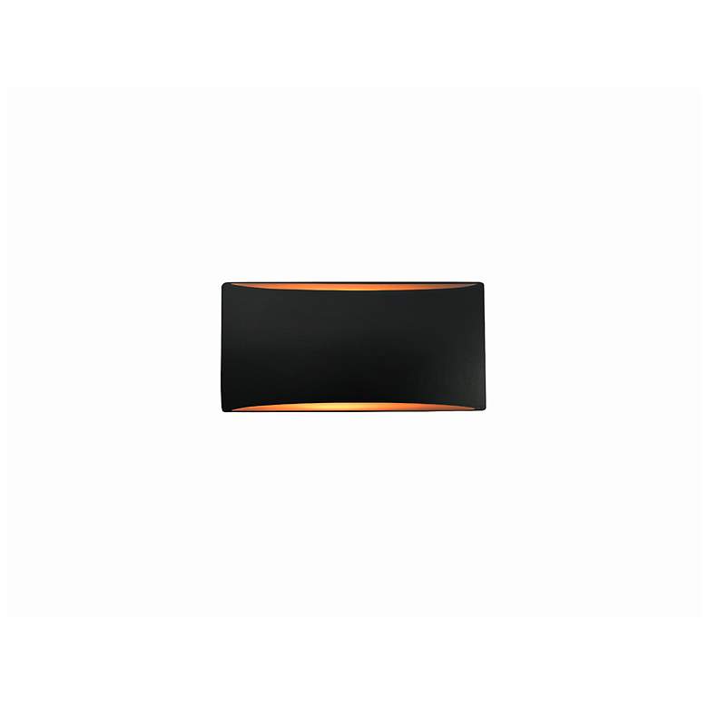 Image 1 Ambiance 5" Carbon Matte Black/Champagne Gold Small Tapered Arc ADA Sc