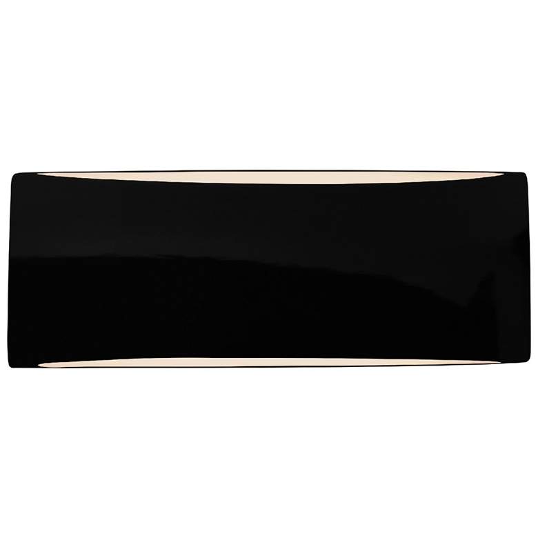 Image 1 Ambiance 5" Gloss Black/Matte White Medium Tapered Arc ADA Wall Sconce