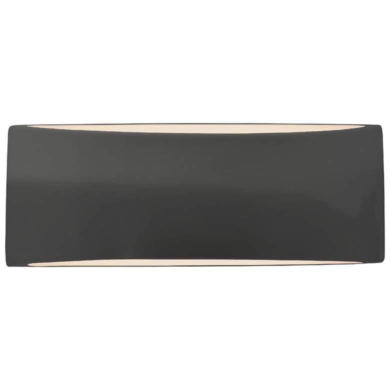 Image 1 Ambiance 5" Gloss Grey Medium Tapered Arc ADA Wall Sconce