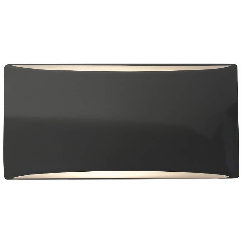 Image 1 Ambiance 5" Gloss Grey Small Tapered Arc ADA Wall Sconce