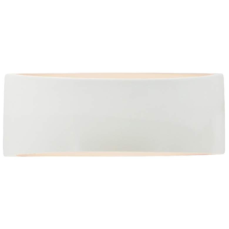 Image 1 Ambiance 5" Gloss White Sided Medium Tapered Arc ADA Sconce
