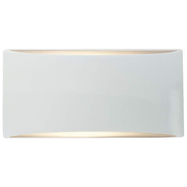 Image 1 Ambiance 5" Gloss White Sided Small Tapered Arc ADA Sconce