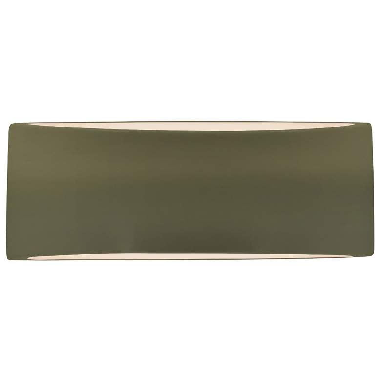 Image 1 Ambiance 5" Matte Green Medium Tapered Arc ADA Wall Sconce