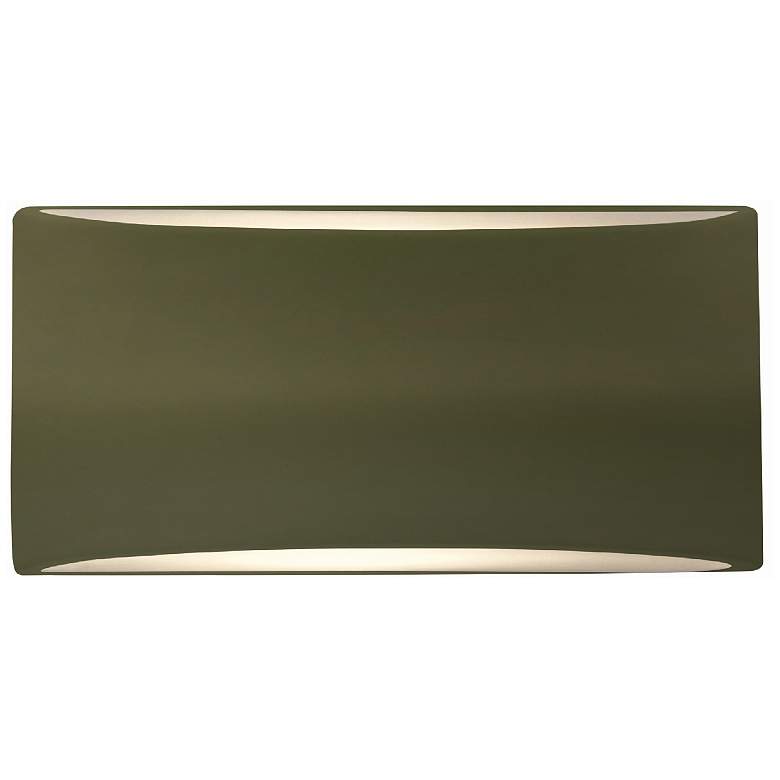 Image 1 Ambiance 5" Matte Green Small Tapered Arc ADA Wall Sconce