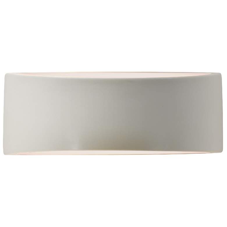 Image 1 Ambiance 5" Matte White Medium Tapered Arc ADA Wall Sconce