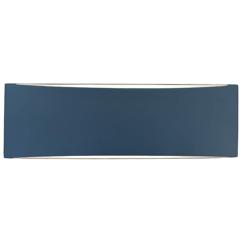 Image 1 Ambiance 5" Midnight Sky/Matte White Large Tapered Arc ADA Wall Sconce