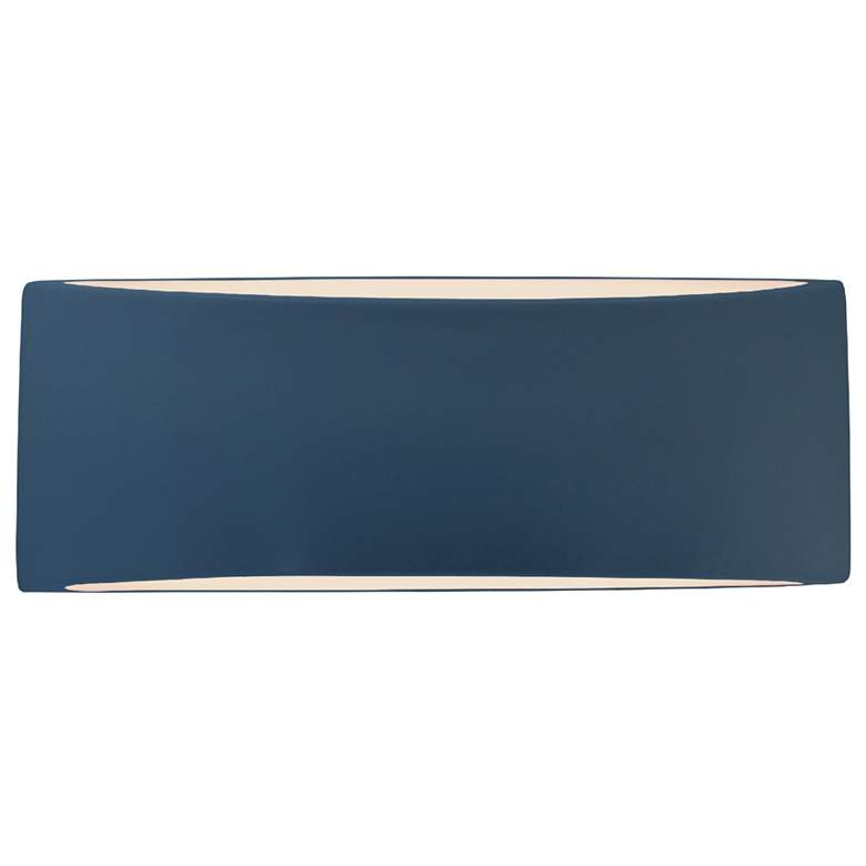 Image 1 Ambiance 5" Midnight Sky/Matte White Medium Tapered Arc ADA Wall Sconc