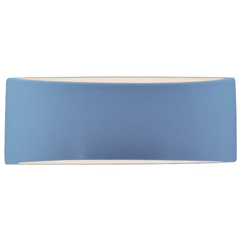 Image 1 Ambiance 5" Sky Blue Medium Tapered Arc ADA Wall Sconce