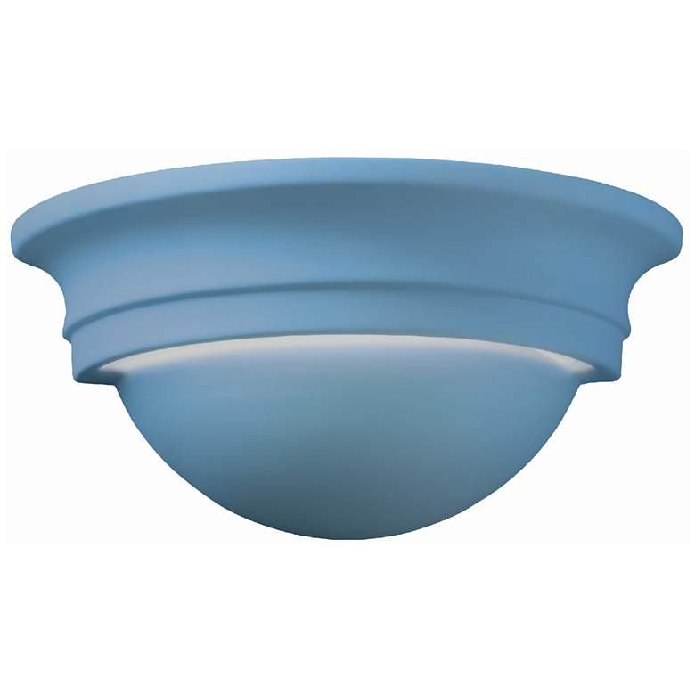 Image 1 Ambiance 5" Sky Blue Small Cyma Half Round Wall Sconce
