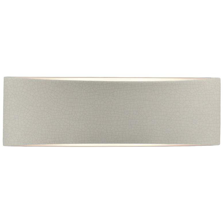 Image 1 Ambiance 5" White Crackle Large Tapered Arc ADA Wall Sconce