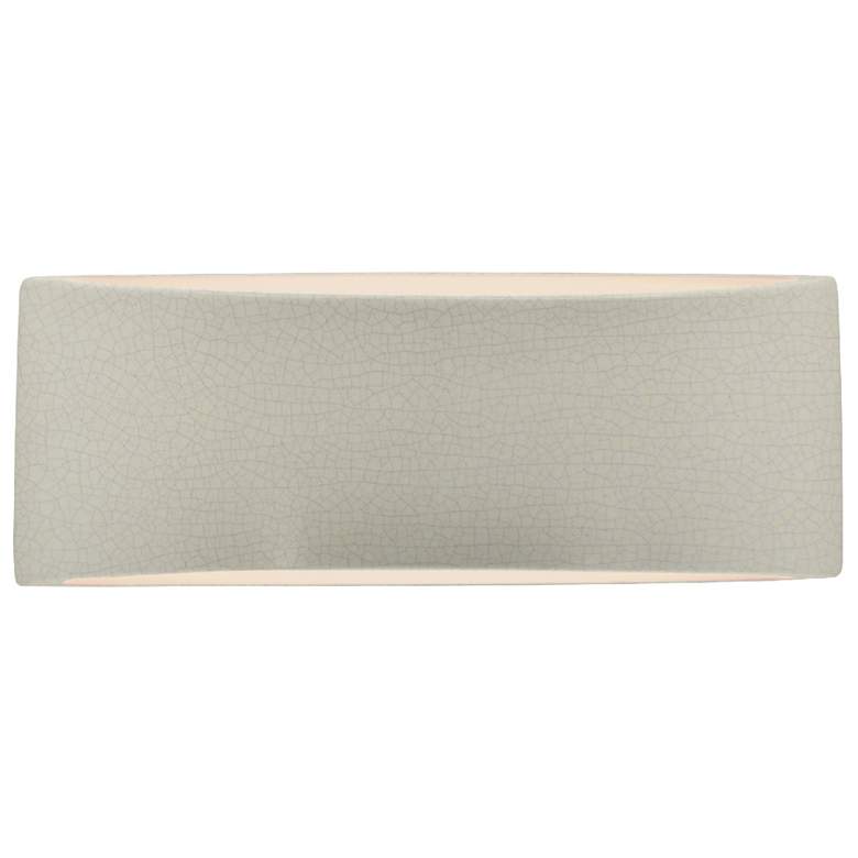 Image 1 Ambiance 5" White Crackle Medium Tapered Arc ADA Wall Sconce