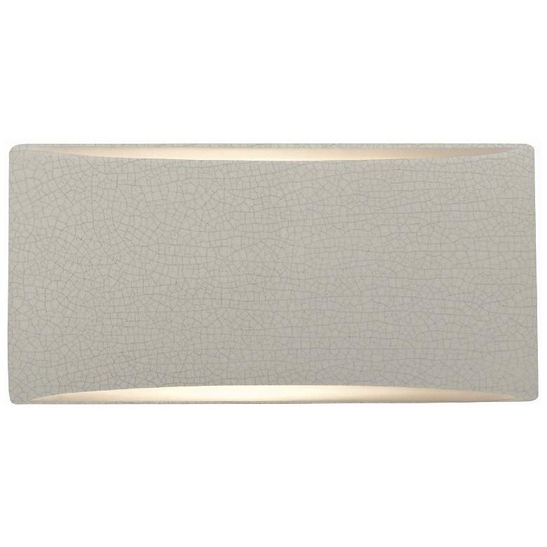 Image 1 Ambiance 5" White Crackle Small Tapered Arc ADA Wall Sconce