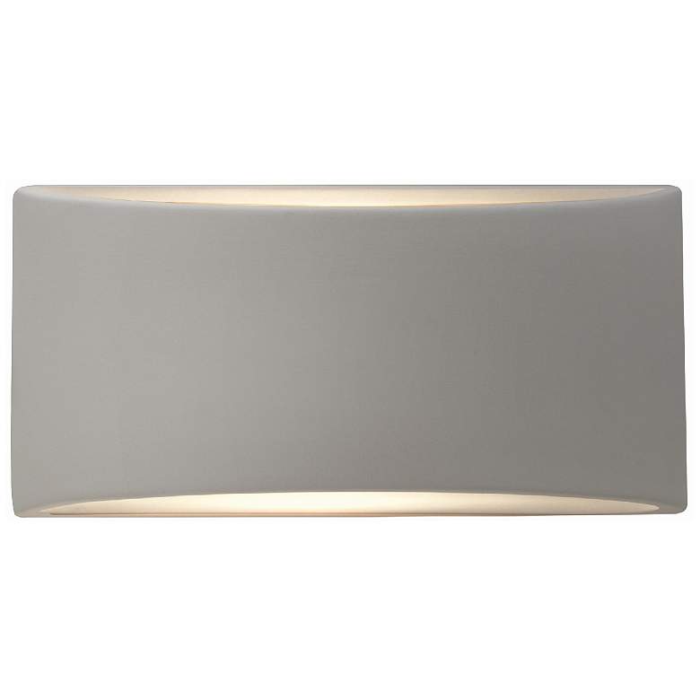 Image 1 Ambiance 5"H Bisque Small Tapered Arc ADA LED Wall Sconce