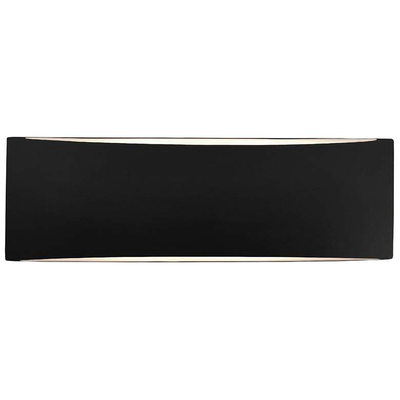 Image 1 Ambiance 5"H Carbon Matte Black Large Tapered Arc ADA LED Wall Sconce