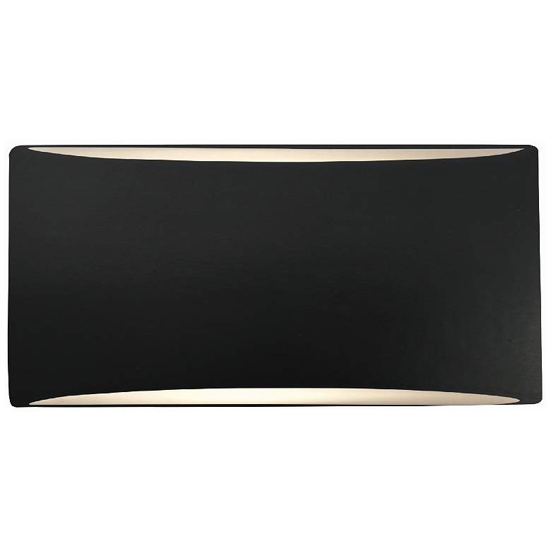 Image 1 Ambiance 5"H Carbon Matte Black Small Tapered Arc ADA LED Wall Sconce