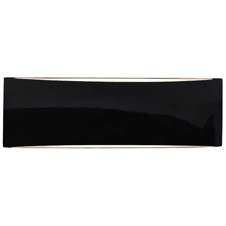 Image 1 Ambiance 5"H Gloss Black/Matte White Large Tapered Arc ADA LED Wall Sc