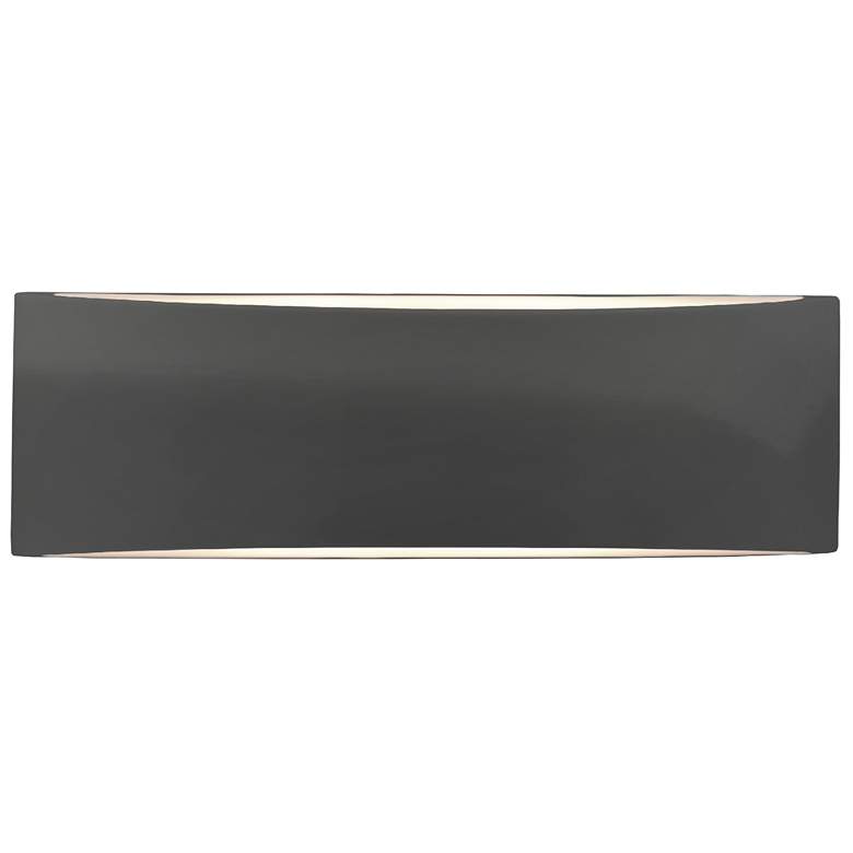 Image 1 Ambiance 5"H Gloss Grey Large Tapered Arc ADA LED Wall Sconce