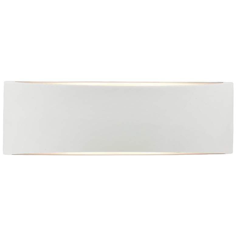 Image 1 Ambiance 5"H Gloss White Sided Large Tapered Arc ADA LED Sconce
