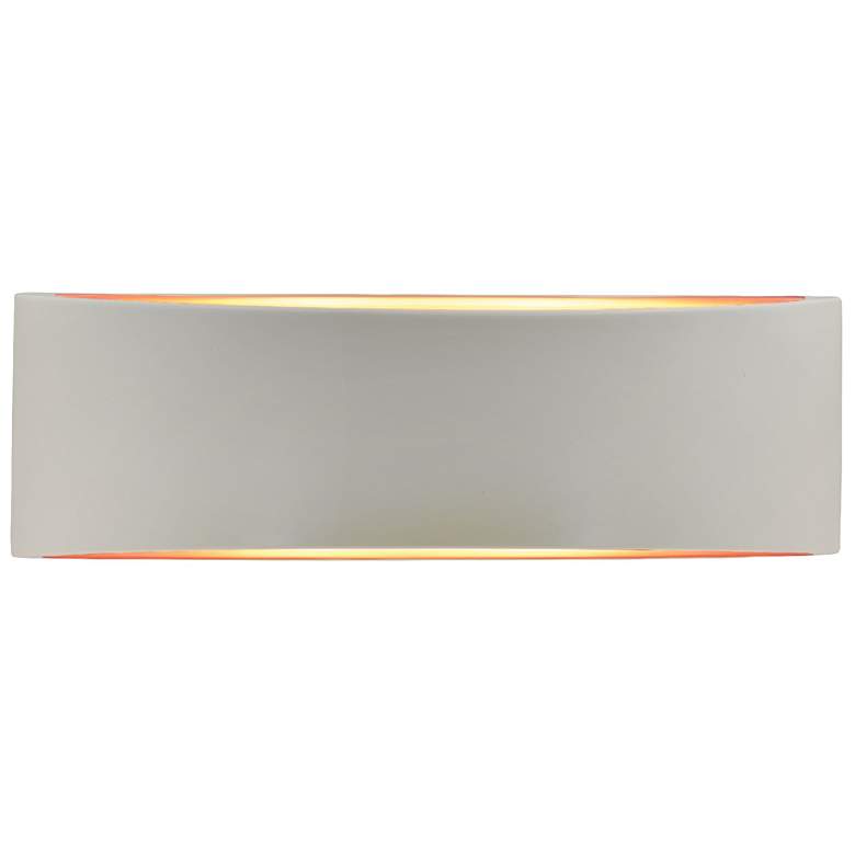 Image 1 Ambiance 5"H Matte White/Champagne Gold Large Tapered Arc ADA LED Scon