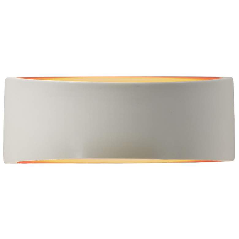 Image 1 Ambiance 5"H Matte White/Champagne Gold Medium Tapered Arc ADA LED Sco