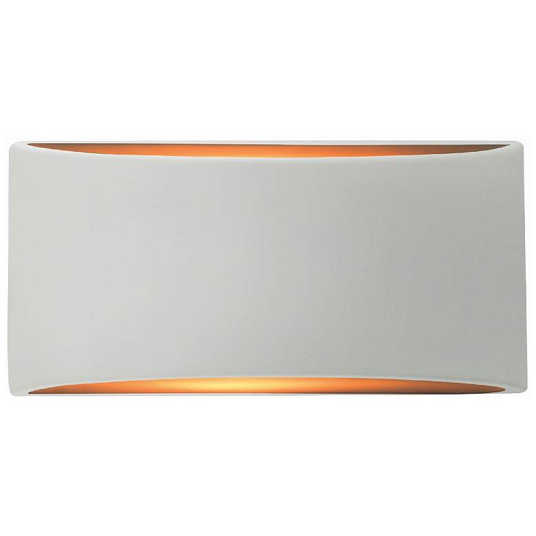 Image 1 Ambiance 5"H Matte White/Champagne Gold Small Tapered Arc ADA LED Scon