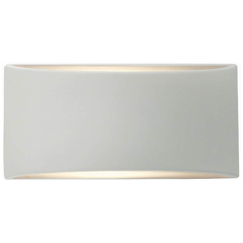 Image 1 Ambiance 5"H Matte White Small Tapered Arc ADA LED Wall Sconce