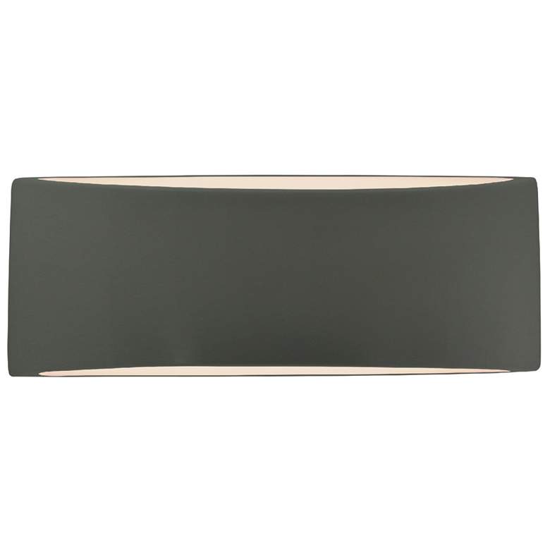 Image 1 Ambiance 5"H Pewter Green Medium Tapered Arc ADA LED Wall Sconce