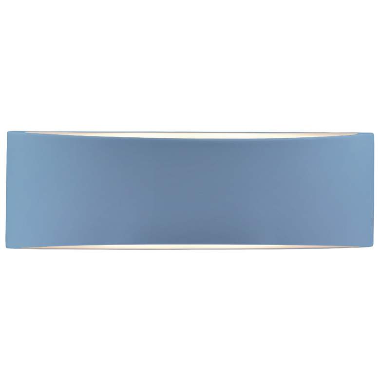 Image 1 Ambiance 5"H Sky Blue Large Tapered Arc ADA LED Wall Sconce