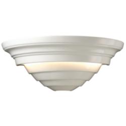 Ambiance 6 1/4" High Gloss White Ceramic Supreme Wall Sconce