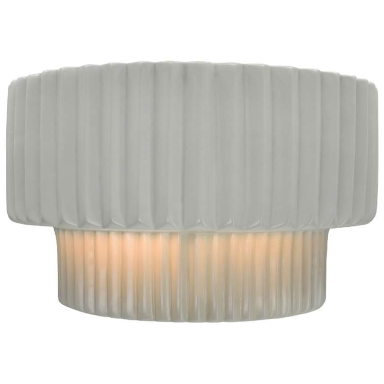 Image 1 Ambiance 6" Bisque Tier Pleated ADA Wall Sconce