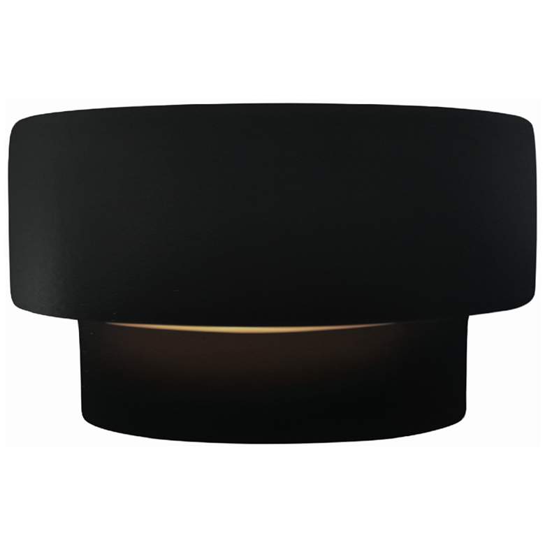 Image 1 Ambiance 6" Carbon Matte Black/Champagne Gold Tier ADA Wall Sconce