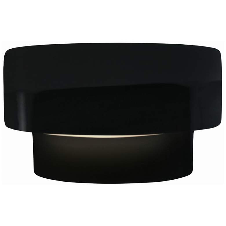Image 1 Ambiance 6" Gloss Black/Matte White Tier ADA Wall Sconce