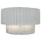 Ambiance 6" Gloss White Tier Pleated ADA Wall Sconce