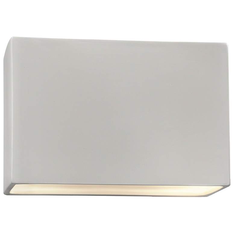 Image 1 Ambiance 6" High Bisque Small Rectangle ADA Outdoor LED Wall Sconce