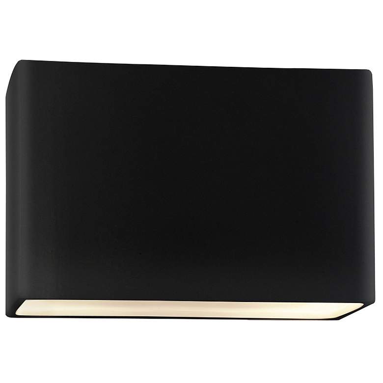 Image 1 Ambiance 6 inch High Carbon Black Wide Rectangle ADA Wall Sconce