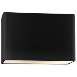 Ambiance 6&quot; High Carbon Black Wide Rectangle ADA Wall Sconce