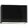 Ambiance 6" High Gloss Black Wide Rectangle ADA Wall Sconce