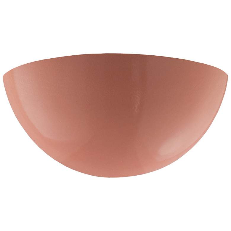 Image 1 Ambiance 6" High Gloss Blush Quarter Sphere LED Wall Sconce