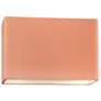 Ambiance 6" High Gloss Blush Wide Rectangle ADA Wall Sconce