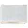 Ambiance 6" High Gloss White Wide Rectangle ADA Wall Sconce