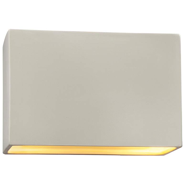 Image 1 Ambiance 6 inch High Matte White Gold Closed Top ADA Wall Sconce