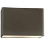 Ambiance 6" High Pewter Green Wide Rectangle ADA Wall Sconce