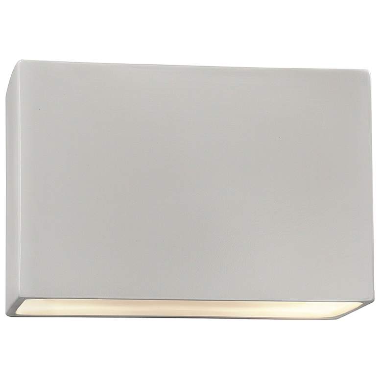 Image 1 Ambiance 6"H Bisque Wide Rectangle Closed ADA Outdoor Sconce